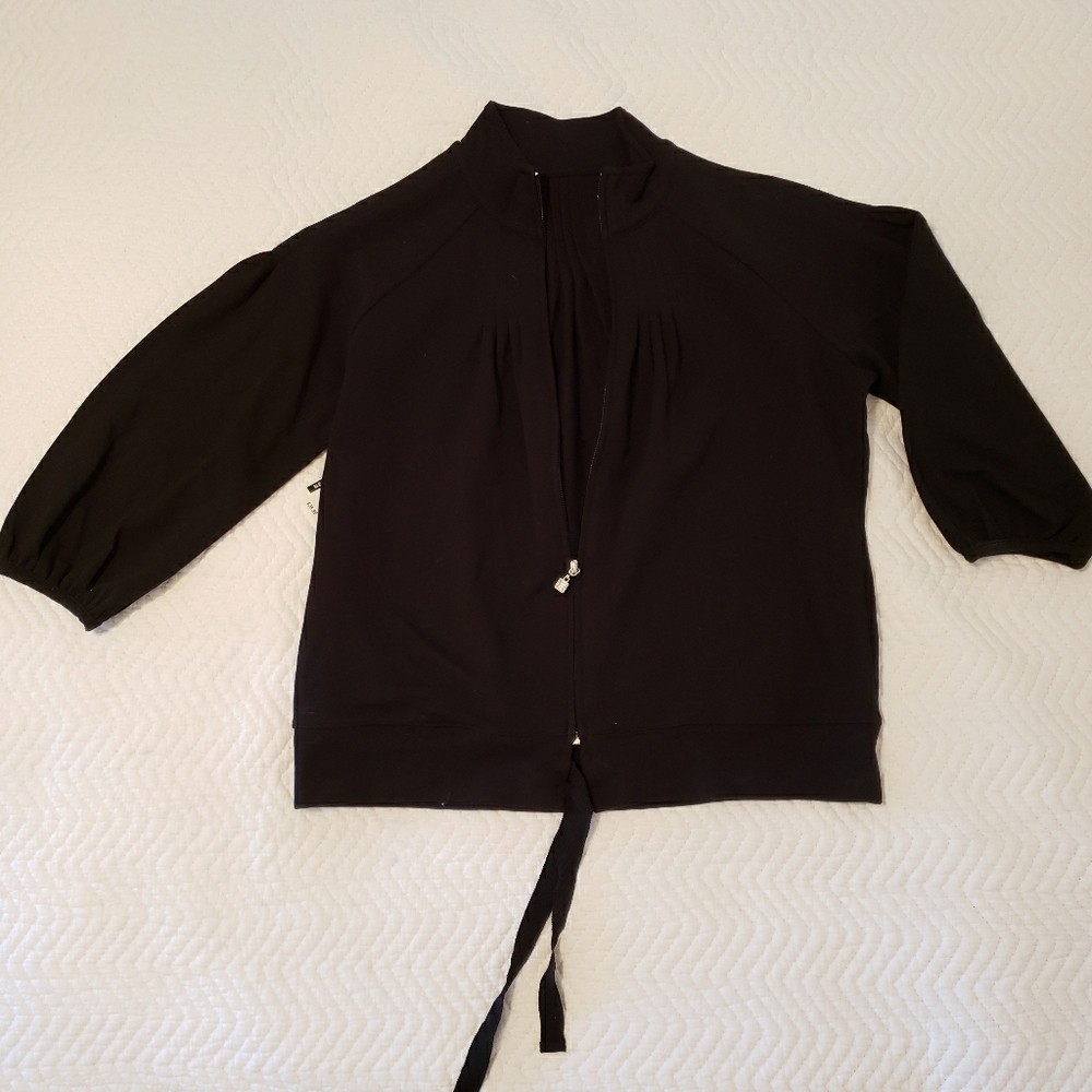New York & Co. Black Comfort Zone Zip Up XL